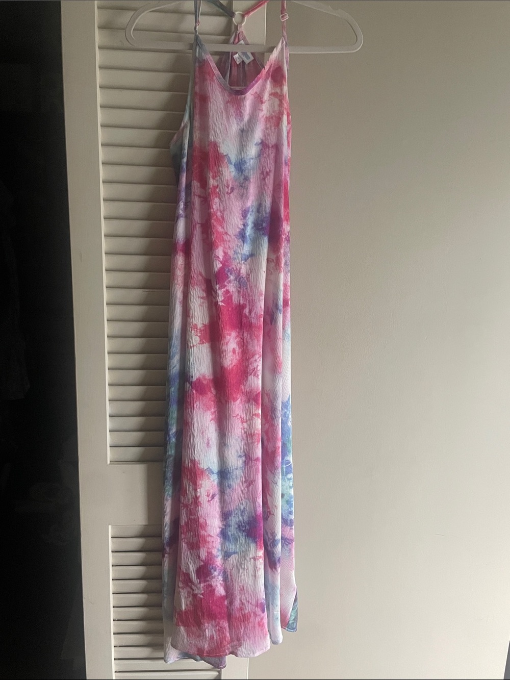 LuLaRoe Pink and Blue Tie-Dye Maxi Slip